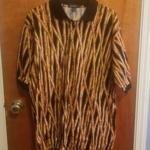 Vtg Nicole Miller Bamboo Polo/Golf Shirt